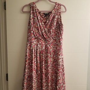 Lands End Fit and Flare Floral Dress
